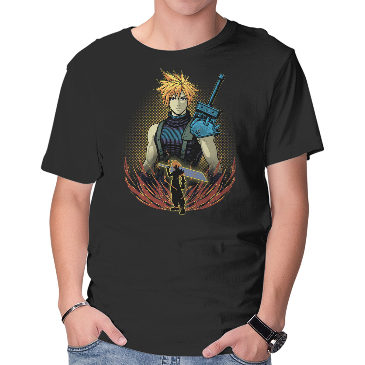 Unisex Crew Neck T-Shirt Buster Blade Shadowwork Graphic Short Sleeve Casual Tee XXXL
