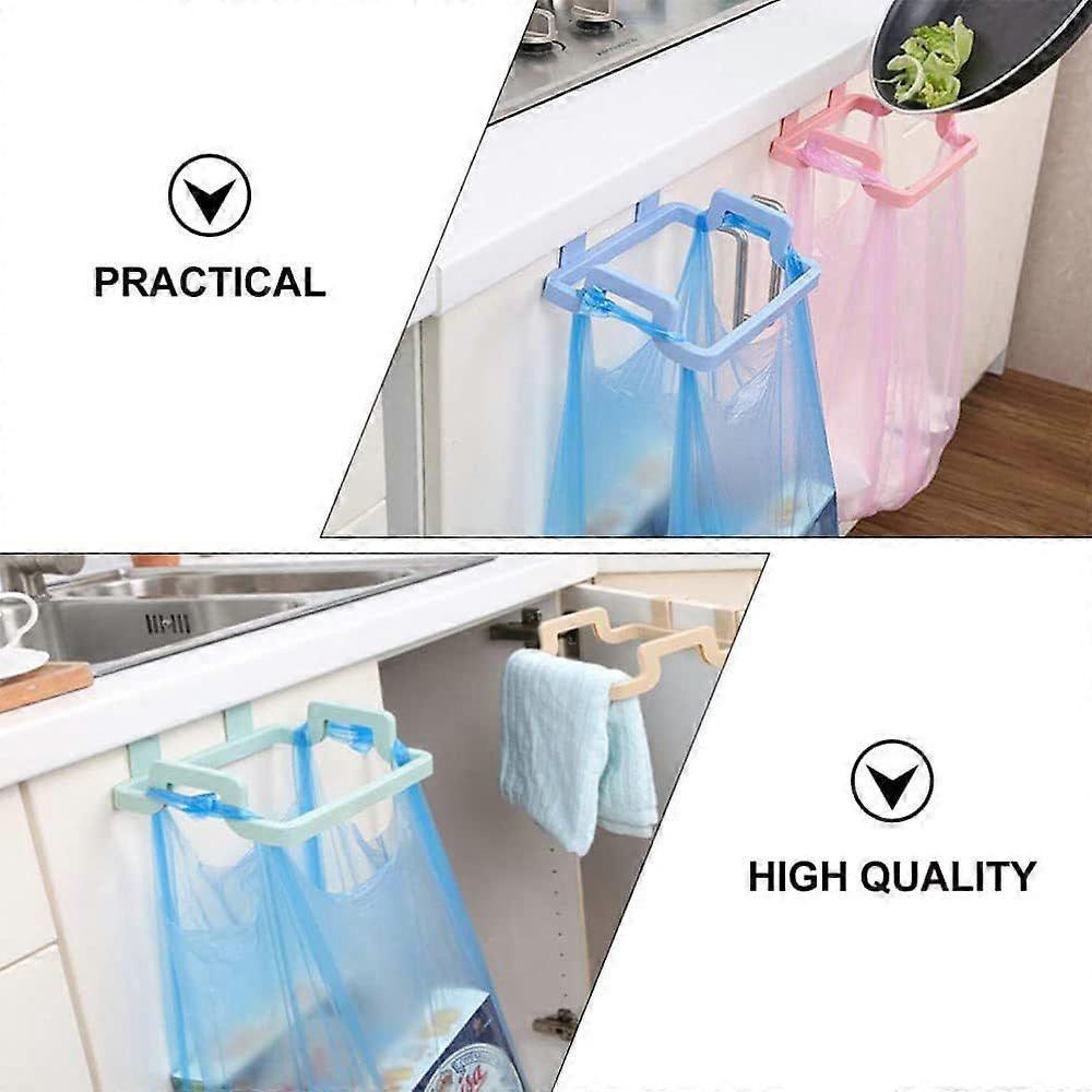 4 Piece Cabinet Door Garbage Bag Holder,Hanging Kitchen Trash Rack Garbage Bag Holder Storage Shelf Garbage Bag Holder Rack,for Hanging Trash Can