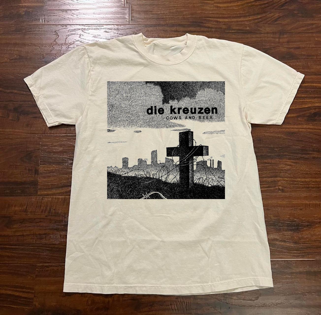 Die Kreuzen Band Cows and Beer T-Shirt Short Sleeve Full Size PR369 S разноцветный