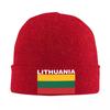 New Flag Of Lithuania Bonnet Hats Lithuanian Knit Hat Adult Unisex Retro Warm Beanie Hats Winter Kpop Design Cap