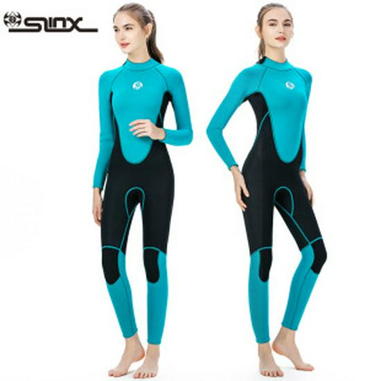 Slinx Quick-Dry Women's 2mm One-Piece Bikini Wetsuit with Diving Socks