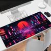 Cyberpunk Neon Mouse Pad Large Computer Office Game Table Mats XXL Rubber Anti-slip Gaming Keyboard Mousepads Long Desk Pads