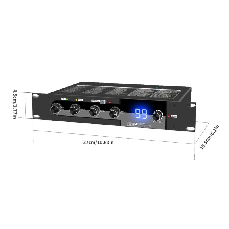 DSP99 Karaoke Mixer With 99 Digital Reverberation Effects BT5.0 Independent Control For Music And Microphone