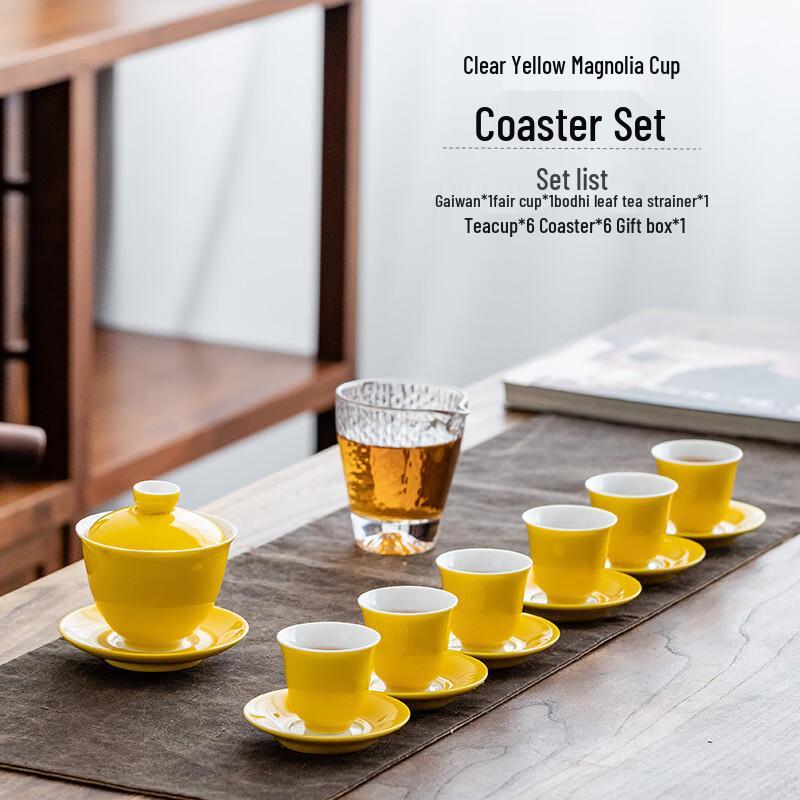 Chaxun Dehua Ceramic Gaiwan Tea Set