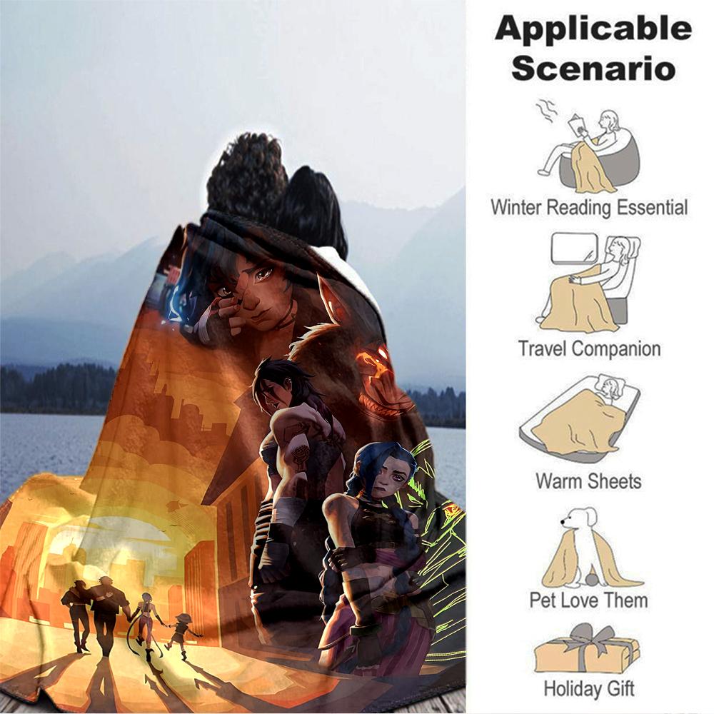 1Pc Cityscape Adventure Blanket Soft Throw Blanket For Home Bedroom Bed Sofa Travel Office Solid Christmas Blanket
