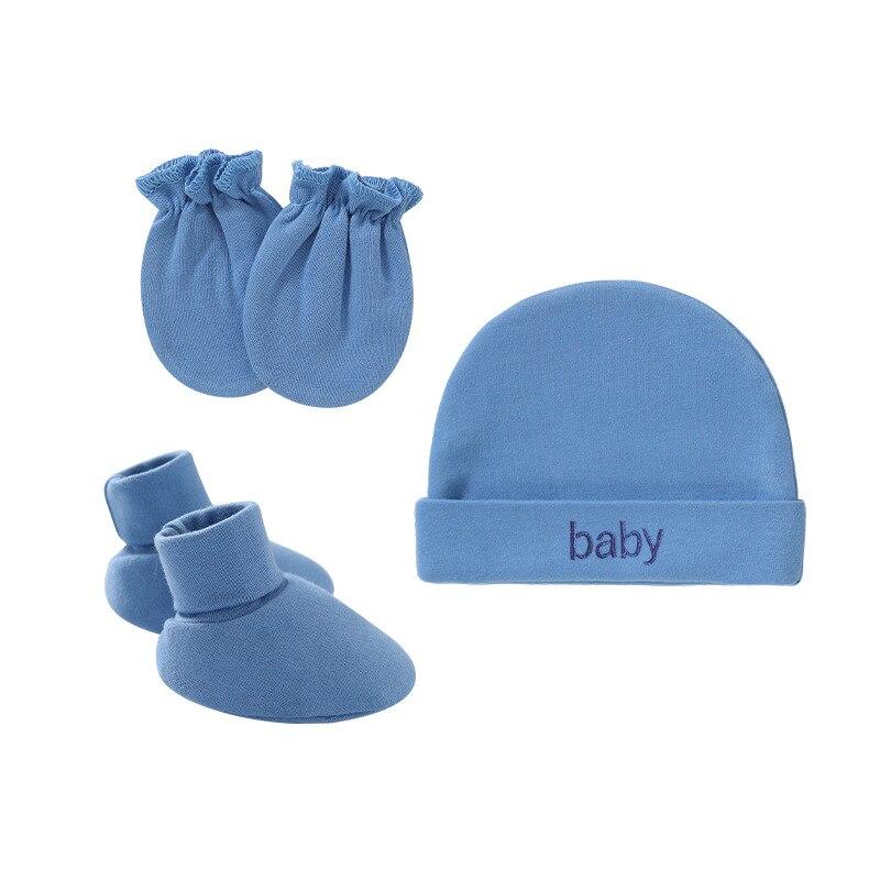 Soft Newborn Baby Hat And Mitten Set 0-6 Months - Cotton Blend Scratch Protection
