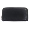 Great CHROME HEARTS Purse REC ZIP Black Leather Mens Used