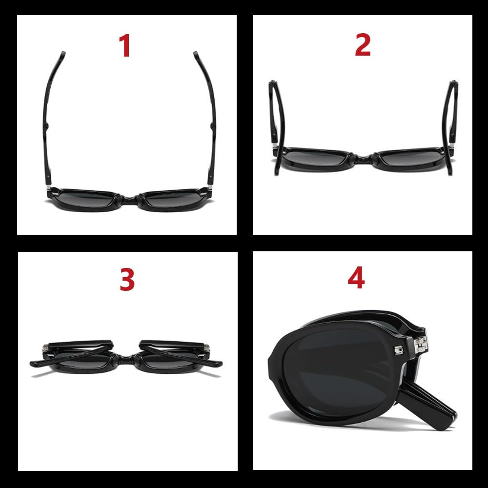 REONAS Folding Polarized UV Popular Slimming Compact Case Sunglasses, Travel, Portable, Women's Sunglasses, Protection, Design, Effect,