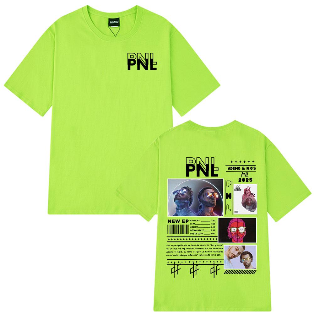 French Rapper PNL Tshirts Le Monde Chico Album Print Tshirt Unisex Women Hip Hop Fashion Cotton Short Sleeve T Shirts Streetwear