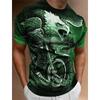 Summer Round Neck Eagle Graphic 3D Print Top Fashionable Casual Short Sleeved Men's T-shirts