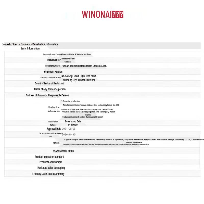 WINONA Brightening & Spot-Reducing Essence