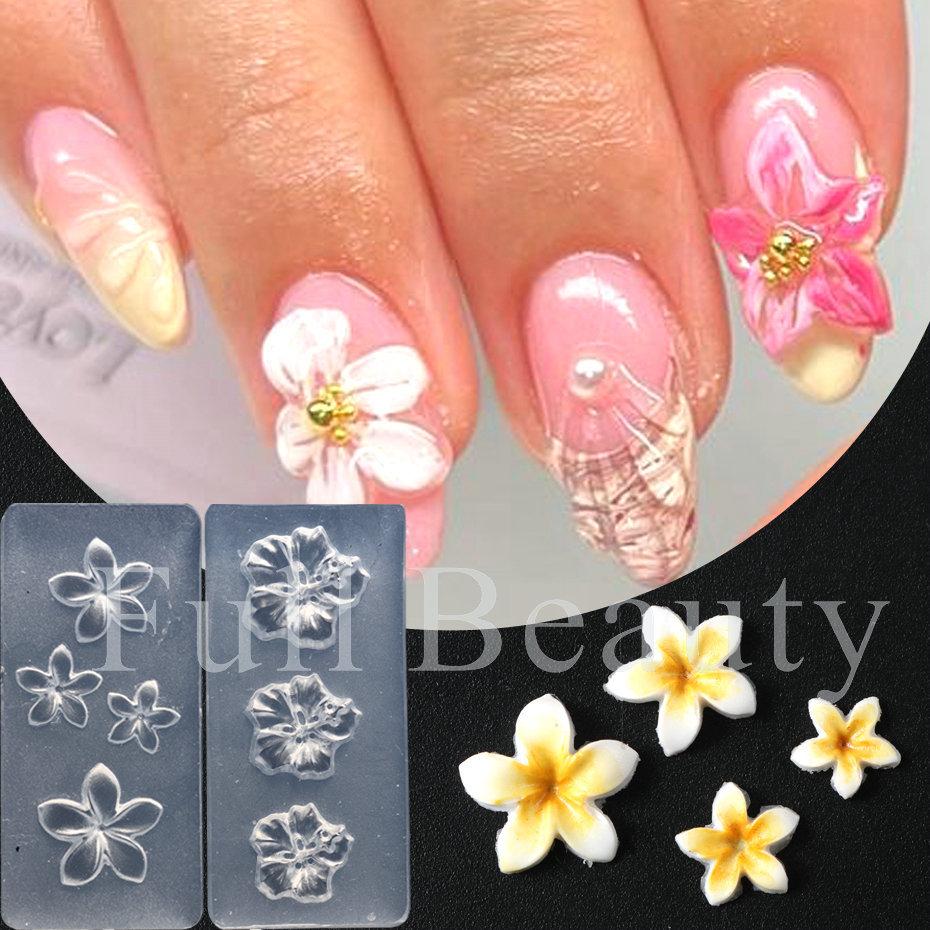 Nail Art Silicone Mold, Ice Flower Rose Egg Flower Small Flower Shell Conch Three-Dimensional Nail Art Jewelry