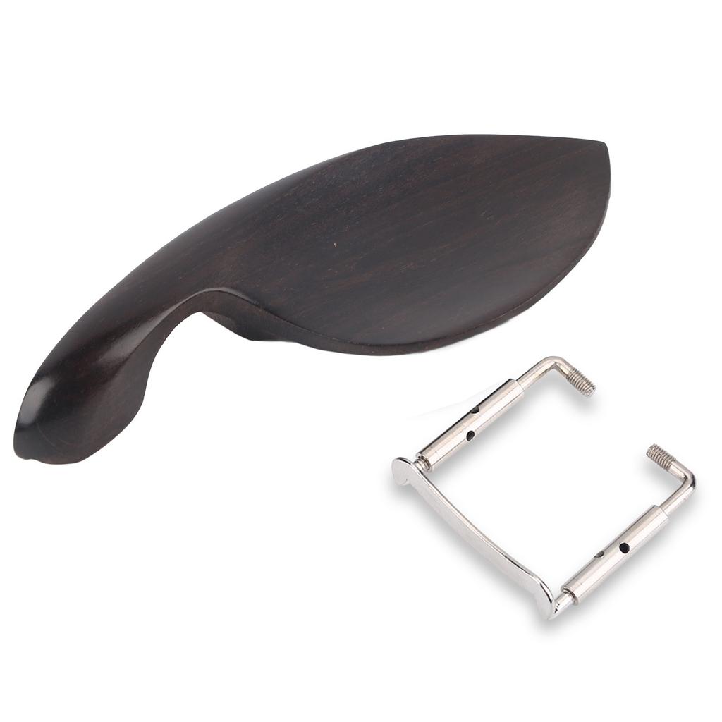 Ebony Wood Violin Chin Rest with Standard Bracket for 4 4 Size Music Instrument Accessory