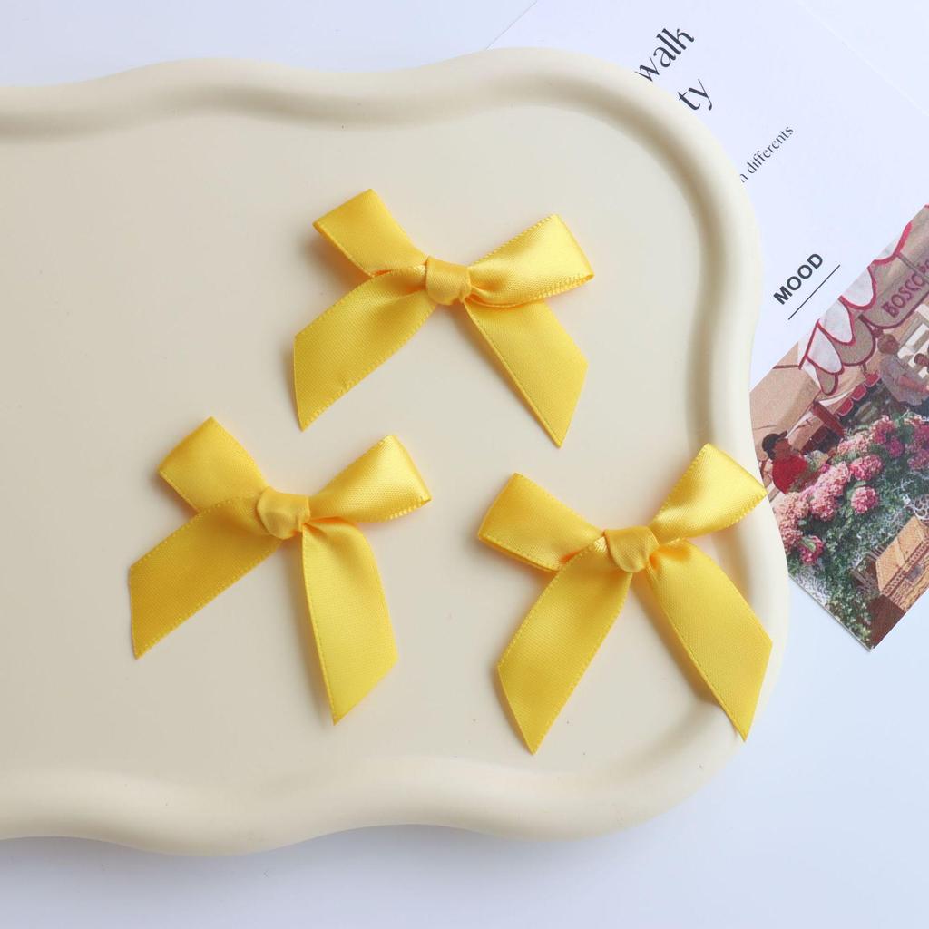 In Stock 1.5CM Wide Hand-Tied Ribbon Bow for Gift Box Decoration