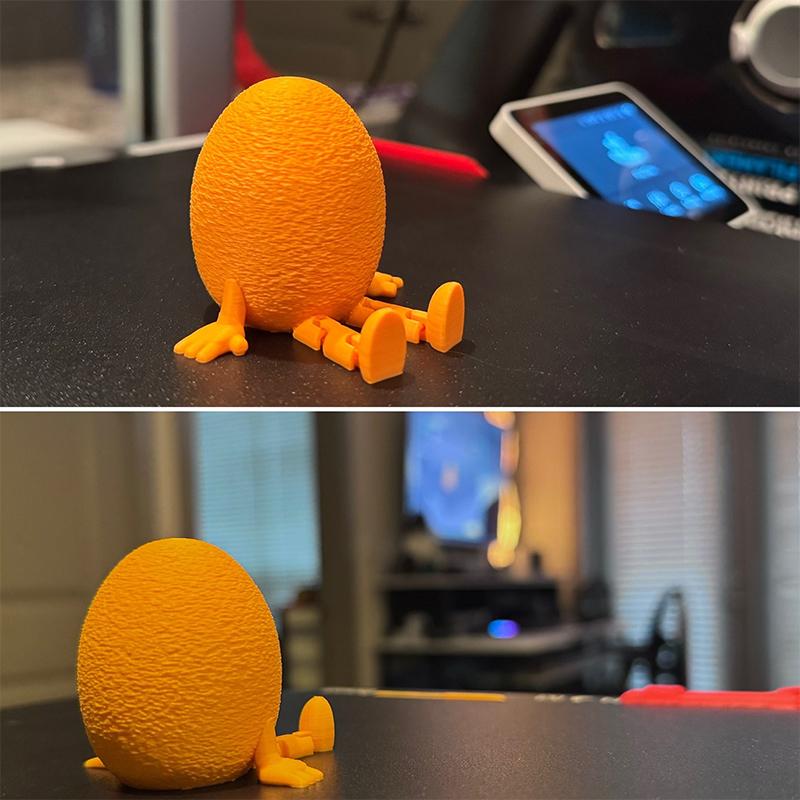 Articulated Bunny Egg Figurine Easter Decoration Movable Leg Joint Egg Statue Home Office Desktop Ornament And Gift
