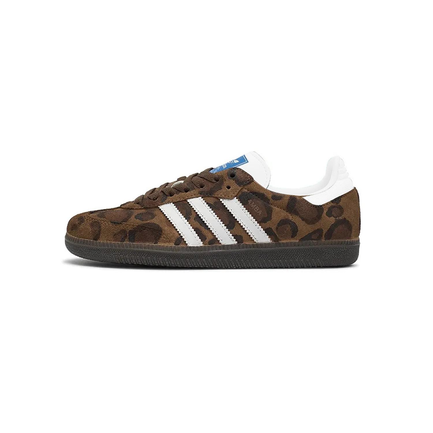 

Adidas Originals SAMBA OG Wild Leopard Princess Low top Skateboard Shoes Unisex Dark Brown B75806(Team634-) 40⅔