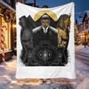 Iota Phi Theta Pattern Blanket for Home Decoration, Bed, Sofa, Car Travel, Camping, Suitable for All Seasons, Birthday Christmas Gift