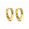 New Fashion 925 Sterling Silver Simple Zircon Round Multiple Size Gold Plated Hoop Earrings for Women Fine Jewelry