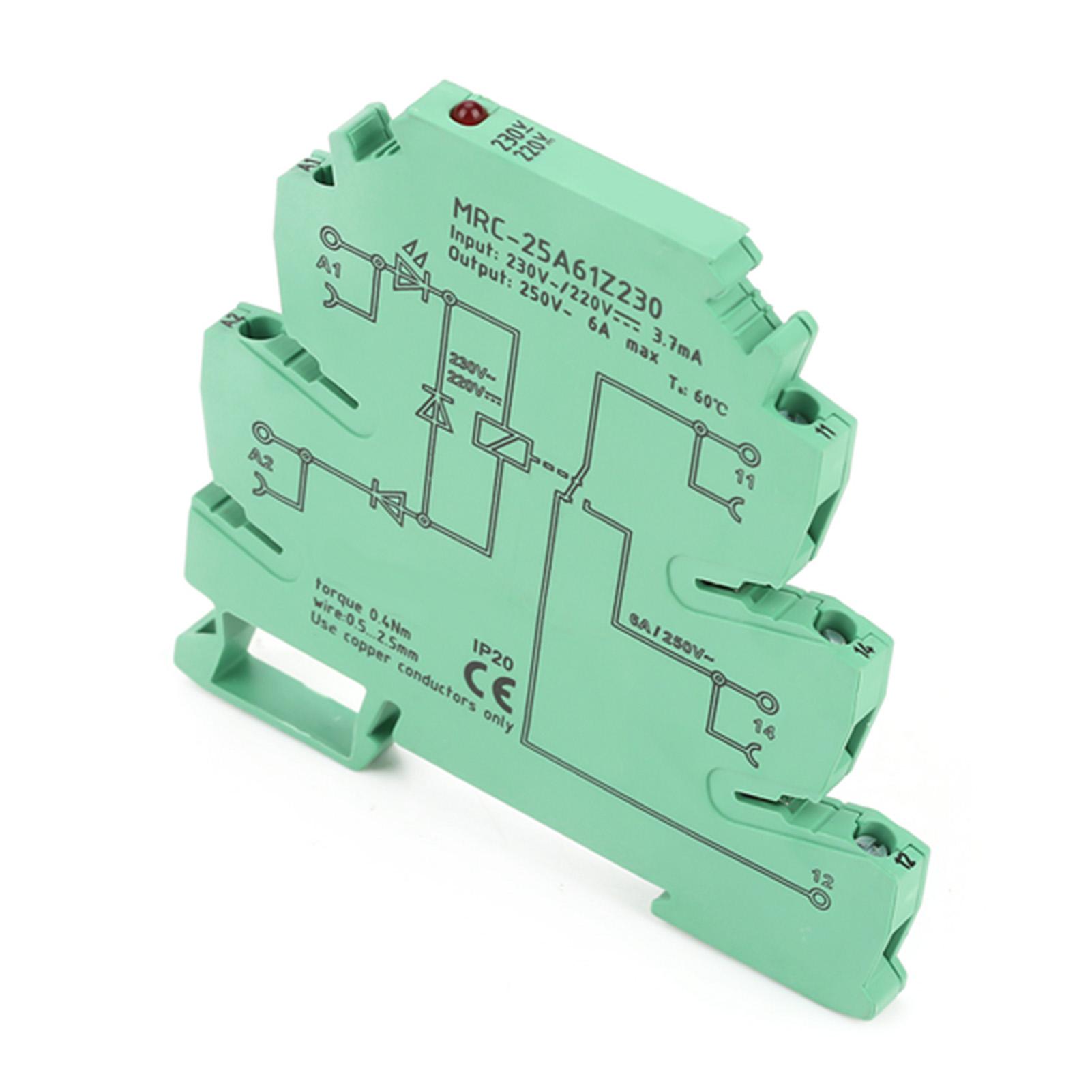 

MRC25A61Z230 Релейний модуль інтерфейсу контактора ПЛК Вхід 230VAC220VDC 1 NO 1 NC