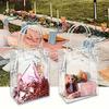 20pcs Pvc Transparent Handbag Bridesmaid Souvenir Gift Bag Cosmetic Packaging Bag Flower Bag Holiday Party Gift Bag