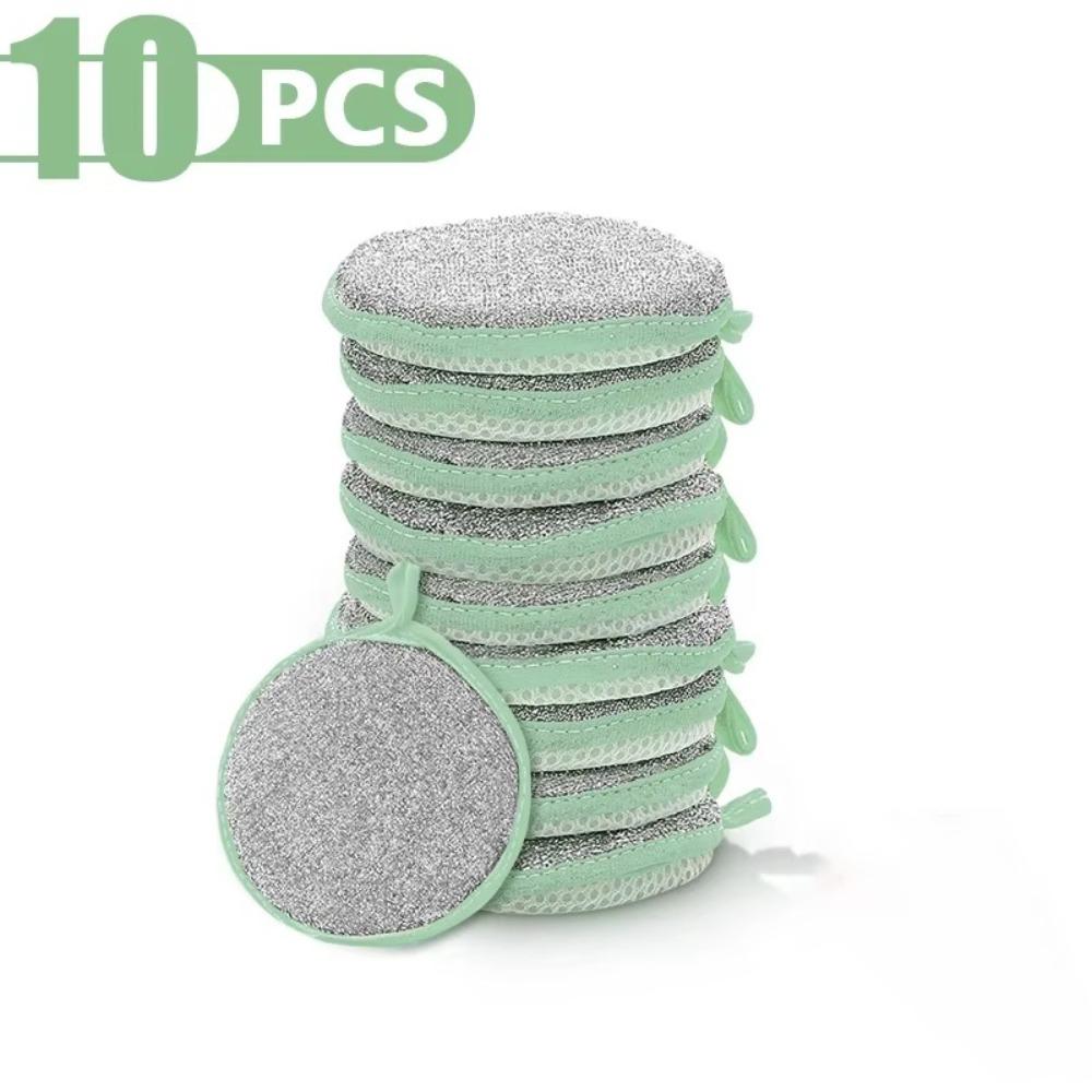 3/5/10PCS Double-sided Kitchen Dishwashing Sponge Reusable Oil-free Dishwashing Cloth
