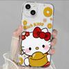 Rich Hello Kitty Transparent Shell New All-inclusive for Apple 13/15PROAMX/16PRO/15/13/12 XR