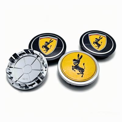 4pcs Donkey Logo Emblem Car Wheel Center Caps 75MM Clips 65MM Rim Hubcaps Dust Cover Wheels Hub Cap Replacement Car Accessories