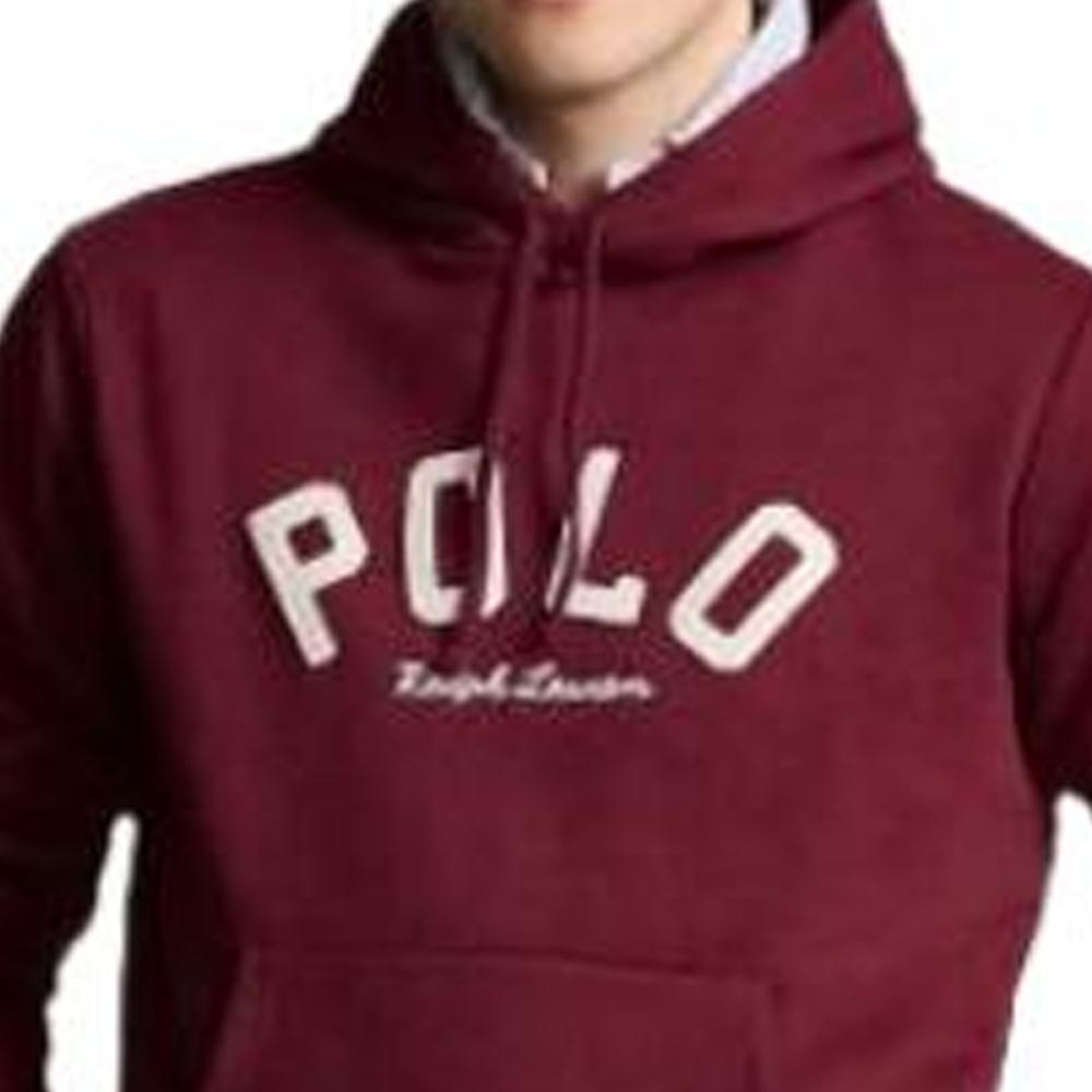 Polo Ralph Lauren Hooded Letter Print Pullover Long Sleeve Sweatshirt Men Sweatshirt Red 710952040-004