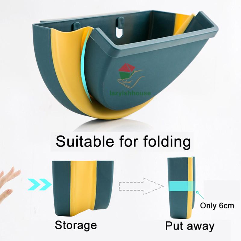 Organizator de cutie de depozitare din plastic pentru gunoi de bucătărie pliabil mare pentru coș de depozitare pentru accesorii de bucătărie Ki