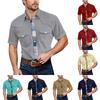Top Casual de Manga Corta para Hombre con Solapa Moderna y Largo hasta el Hombro
