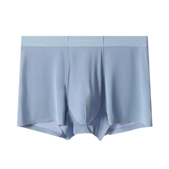 Men Boxer Underwear Elastic Mid-Waist U-Convex Breathable Shorts Briefs Solid Color Comfort Fit Underwear