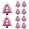 10 Pieces Christmas Tree Buttons Decoration Pin Ornament 2D Acrylic Christmas Craft Buttons DIY Hats Socks Decoration Buttons