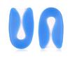 Blue Silicone U-shaped Heel Pad: Soft Shock-Absorbing Foot Protection