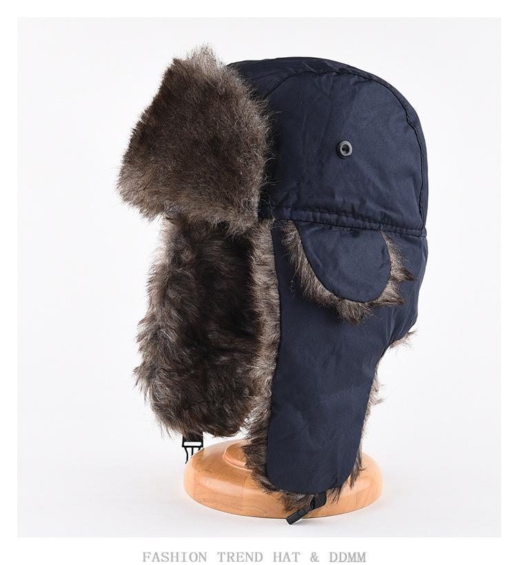 Herren Winter Trapper Flieger Trooper Ohrenklappen Warm Russisch Wasserdicht Ski Mütze Bombermütze Russische Warme Ohrenschützer Mützen
