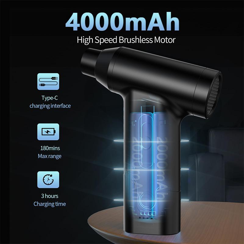 3-in-1 Air Duster Vacuum Cleaner Wireless 110000 RPM Brushless Adjustable Turbo Jet Blower Fan Dust Removal Jet Dry Blower Car