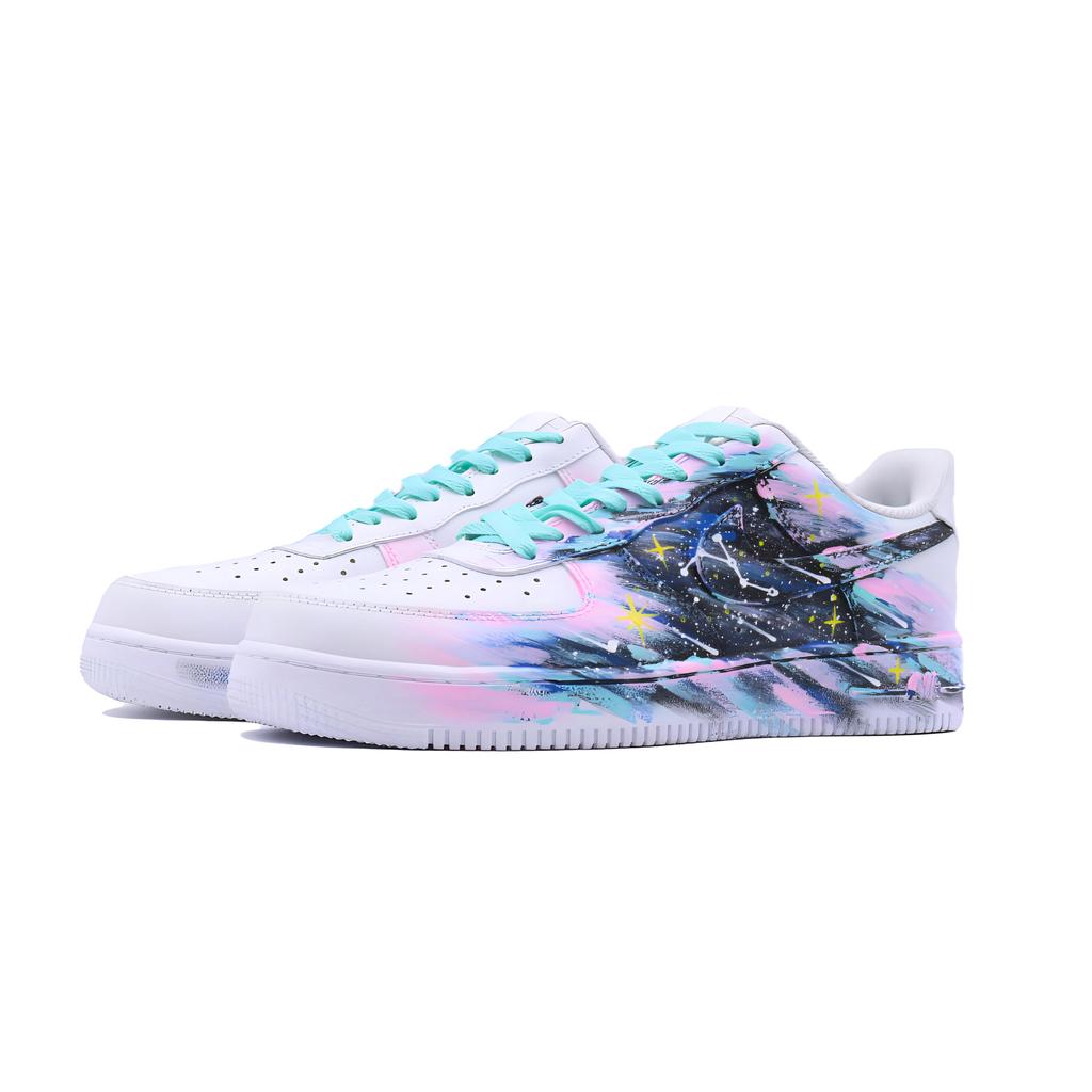 Nike Air Force 1 Xingqidian, Twelve Constellations, Cancer Slip Resistant Abrasion Resistant Low Top Skateboard Shoes CW2288-111(Team779- )
