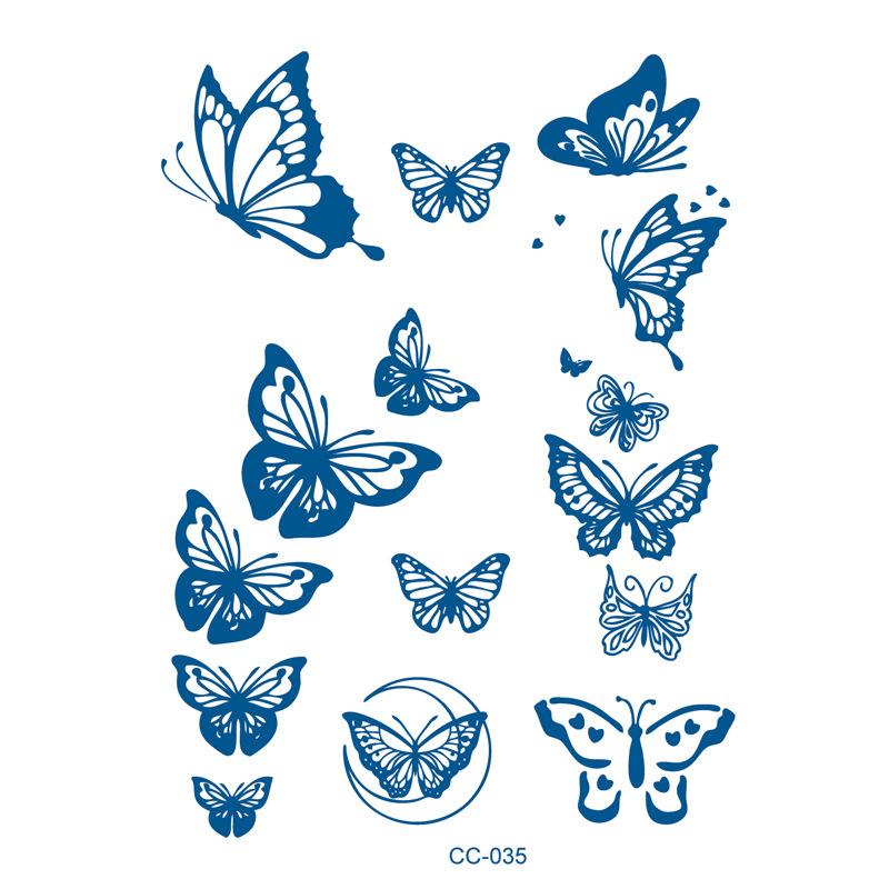 Herbal plant finger cochlear small picture juice tattoo stickers last 15 days ins wind semi-permanent