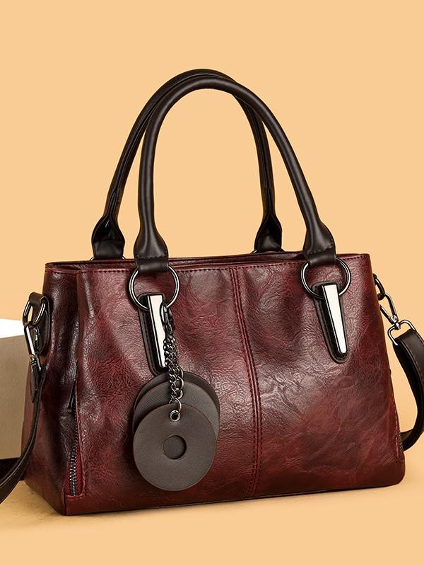 2025 Fashionable Women's Cowhide Shoulder Crossbody Bag – Versatile, Large Capacity, Three-Layer Design for Moms