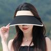 Sommer Leerer Oberteil Sonnenhut Damen Doppelter Schatten UV-Schutz Große Krempe Visor Koreanische Mädchen Mode Vielseitige Farbabstimmung Strand Verstellbare Faltbare Kappe
