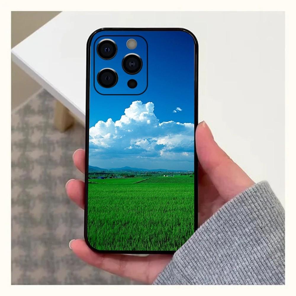 Waterfall nature Trees ship Phone Case For Apple iPhone 15,14,13,12,11,Pro,X,XS,Max,XR,Plus,Mini Soft Black Cover