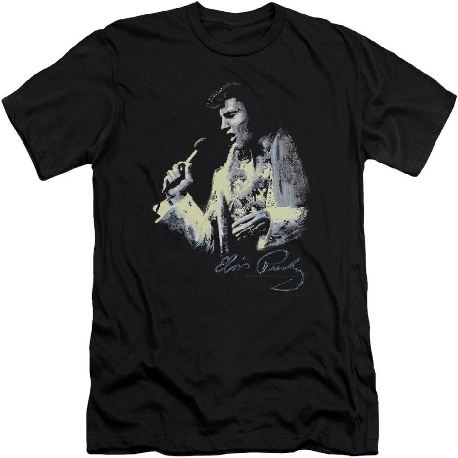 Elvis Presley - Mens Painted King Premium Slim Fit T-Shirt S чёрный
