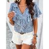 Women Elegant Summer Style Printed Short Sleeved T-shirt
