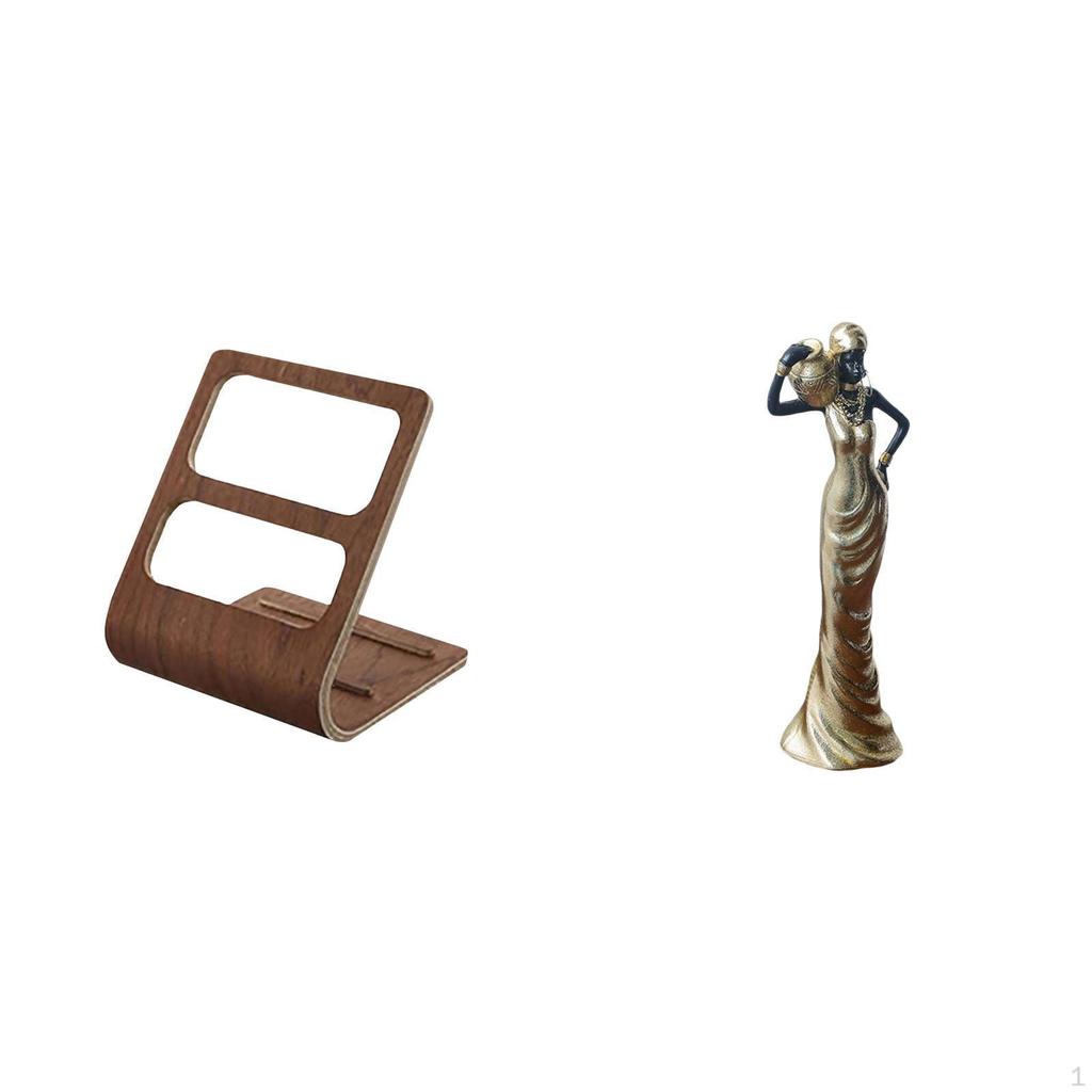 Elegant Tribal Lady Remote Organizer Sculpture Storage Box for Desk Office Kitchen Tabletop