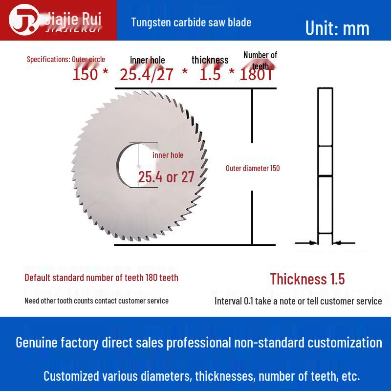 Tungsten Carbide Circular Saw Blade Milling Cutter for Slotting - Outer Diameters: 20/30/40/60/80/100