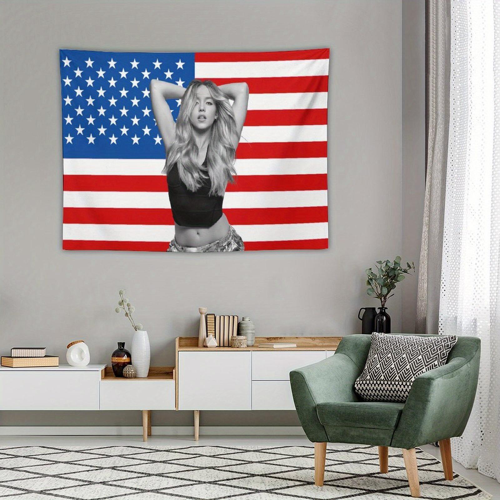 

Sydney Star Renee American Flag Tapestry Vertical Wall Hanging American Style Decor for Dorm Bedroom 74x94cm(29x37in)