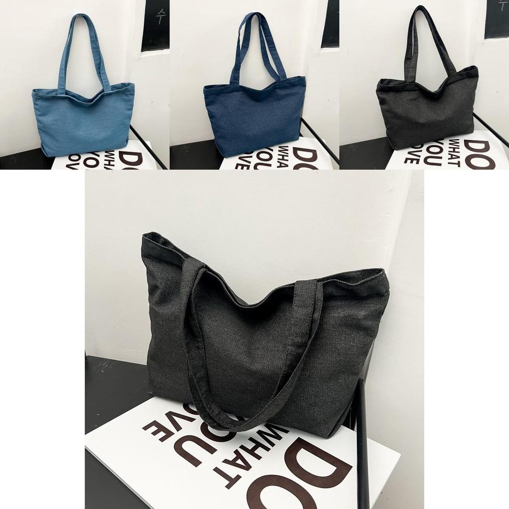 Chic Solid Color Women's Spacious Lightweight Canvas Tote Bag With Unique Street Style For Everyday Fashion