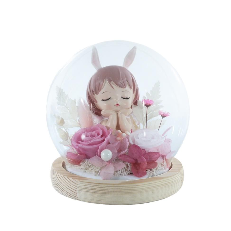 Eternal Flower Glass Cover Valentine's Day Birthday Girlfriend Christmas Gift Creative Gift Festival