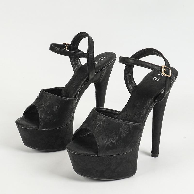 Eilyken BIG SZIE 43 Schnallenriemen Peep Toe Damen Sandalen Sommer Super Stiletto High Heels Bankett Ball Gladiator Pumps Schuhe