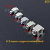 5-20PCS 15A 20A DC Terminals Through Hole High Current PCB Screw Copper Square Solder Board Drive Power Wire Terminal Connector