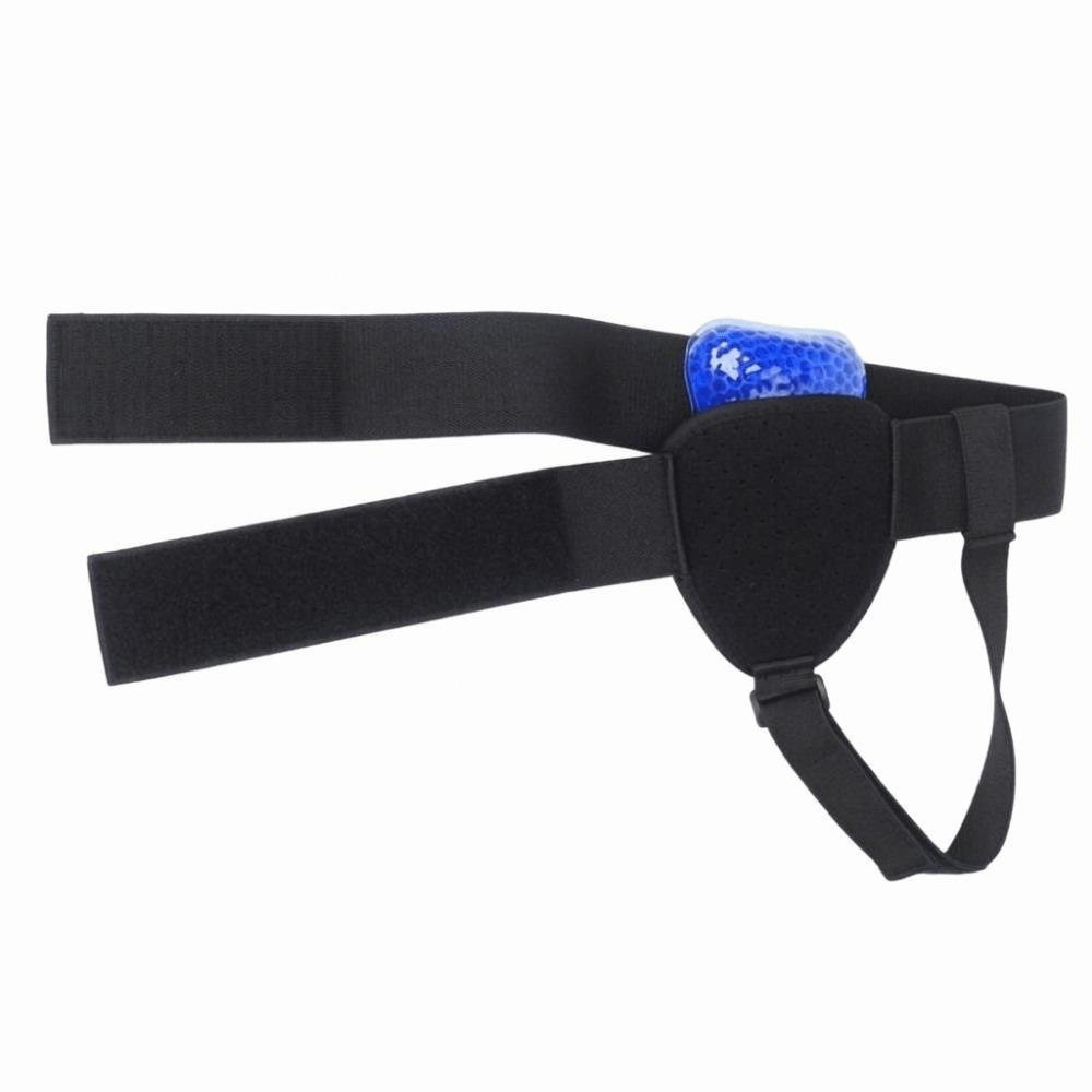 Breathable Hernia Support Strap Adjustable Inguinal Hernia Truss Gel Hernia Belt Recovery Use чёрный